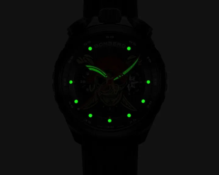Bomberg Pirate Skull Red