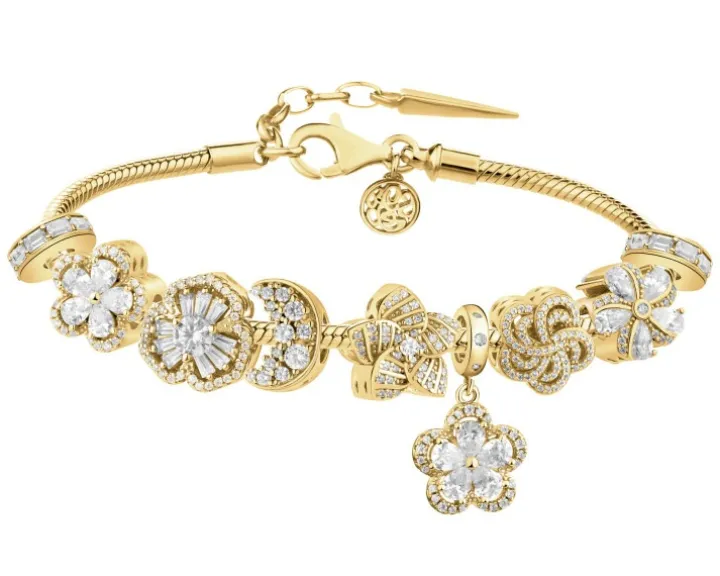 Bransoleta beads zestaw - kwiaty, Księżyc