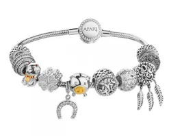 Bransoletka beads - zestaw - kot, koniczyna, drzewko, łapacz snów, świnka skarbonka, nieskończoność, podkowa