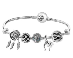 Bransoletka beads - zestaw - łapacz snów, sowa, koniczyna, podkowa