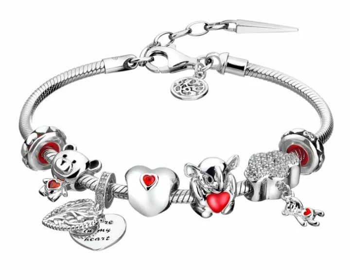 Bransoletka beads - zestaw - serce, słoń, miś, drzewko