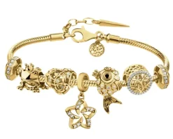 Bransoletka beads - zestaw - serce, drzewko, złota rybka, żaba, kwiat