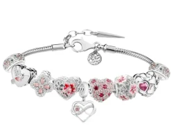 Bransoletka beads - zestaw - kwiaty, serce, koliber, nieskończoność