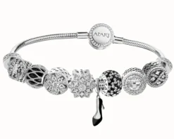 Bransoletka beads zestaw - nieskończoność, szpilka, kwiaty