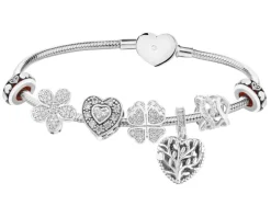 Bransoletka beads zestaw - kwiat, serce, koniczyna, nieskończoność, drzewko