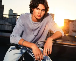 Bransoletka srebrna - czaszki