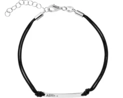 Bransoletka srebrna - grupa krwi ABRh+