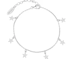 Bransoletka srebrna - gwiazdy