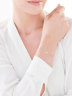 Bransoletka srebrna - gwiazdy