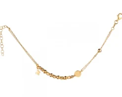 Bransoletka srebrna - kółko, motyl