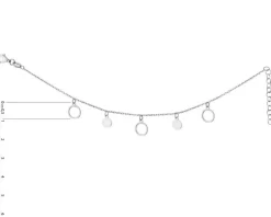 Bransoletka srebrna - koła