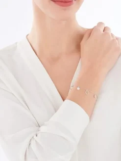 Bransoletka srebrna - koła