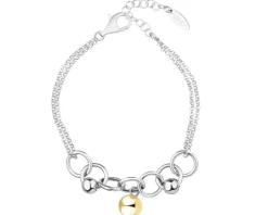 Bransoletka srebrna - koła, kulki