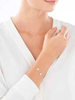 Bransoletka srebrna - koła, kulki