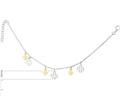 Bransoletka srebrna - koniczyny