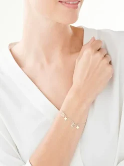 Bransoletka srebrna - koniczyny