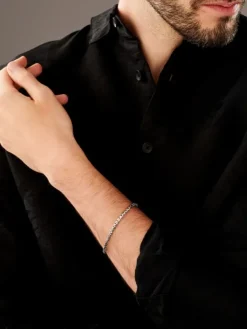 Bransoletka srebrna - kostka