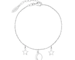 Bransoletka srebrna - Księżyc, gwiazdy