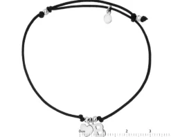 Bransoletka srebrna - litera B, serce