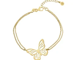 Bransoletka srebrna - motyl