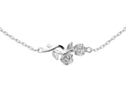 Bransoletka srebrna - róże