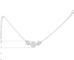 Bransoletka srebrna - rozety