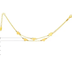 Bransoletka srebrna - serca