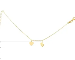 Bransoletka srebrna  - stópki, serce