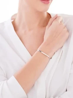 Bransoletka srebrna - taśma