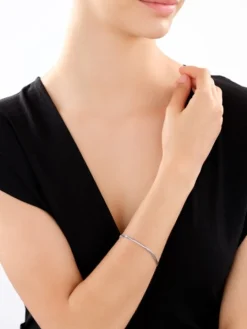 Bransoletka srebrna - taśma