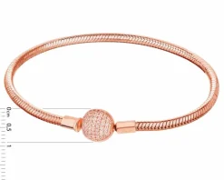 Bransoletka srebrna beads z cyrkoniami