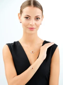 Bransoletka srebrna z bursztynem