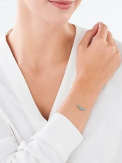 Bransoletka srebrna z cyrkoniami