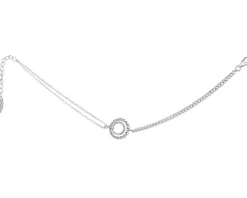 Bransoletka srebrna z cyrkoniami - koła