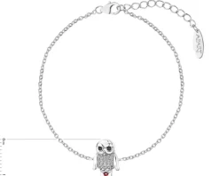 Bransoletka srebrna z cyrkoniami i emalią - Harry Potter, sowa Hedwiga, Warner Bros. Discovery