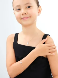 Bransoletka srebrna z cyrkoniami i emalią - Harry Potter, sowa Hedwiga, Warner Bros. Discovery