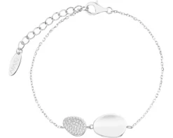 Bransoletka srebrna z cyrkoniami