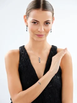 Bransoletka srebrna z cyrkoniami