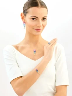 Bransoletka srebrna z cyrkoniami