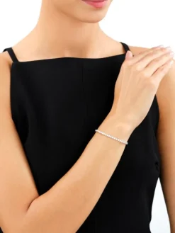 Bransoletka srebrna z cyrkoniami