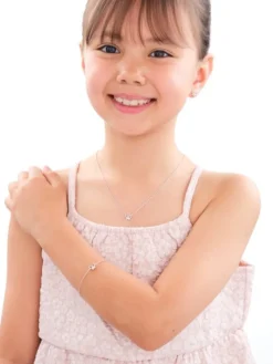 Bransoletka srebrna z cyrkoniami - motyl