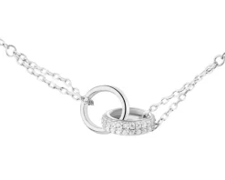 Bransoletka srebrna z cyrkoniami - koła, kulki