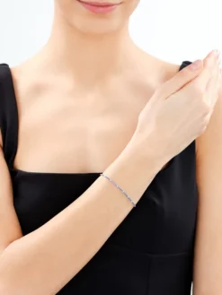 Bransoletka srebrna z cyrkoniami