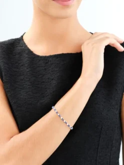 Bransoletka srebrna z cyrkoniami