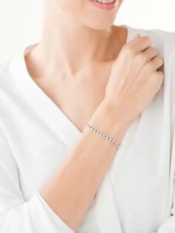 Bransoletka srebrna z cyrkoniami