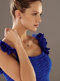 Bransoletka srebrna z cyrkoniami