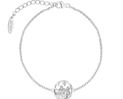 Bransoletka srebrna z cyrkoniami - Harry Potter, zamek Hogwart, Warner Bros. Discovery