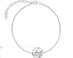 Bransoletka srebrna z cyrkoniami - Harry Potter, zamek Hogwart, Warner Bros. Discovery