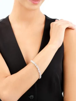 Bransoletka srebrna z cyrkoniami