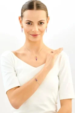 Bransoletka srebrna z cyrkoniami